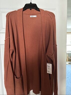 Sonoma Open-Front Cardigan Sweater - Terracotta
